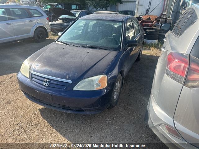 Продаж на аукціоні авто 2001 Honda Civic Dx, vin: 2HGES16331H920954, номер лоту: 20275622