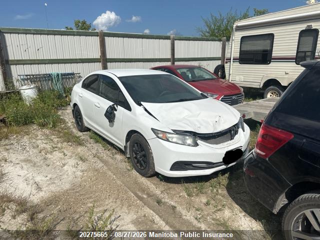 Продаж на аукціоні авто 2013 Honda Civic Lx, vin: 2HGFB2F45DH007961, номер лоту: 20275665