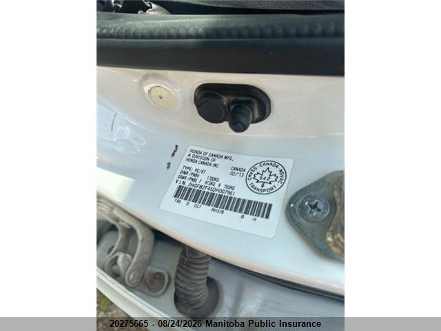 Продаж на аукціоні авто 2013 Honda Civic Lx, vin: 2HGFB2F45DH007961, номер лоту: 20275665
