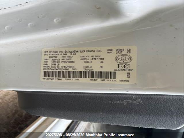 Продаж на аукціоні авто 2005 Dodge Dakota Slt V8 Club Cab, vin: 1D7HW42NX5S130306, номер лоту: 20275698