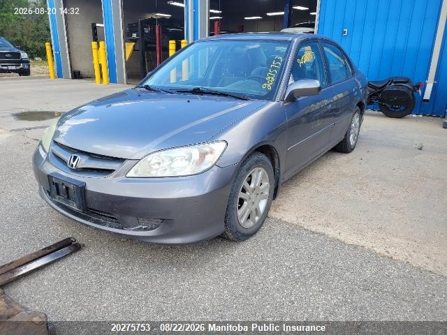 Aukcja sprzedaży 2005 Honda Civic Lx-g, vin: 2HGES16665H047636, numer aukcji: 20275753
