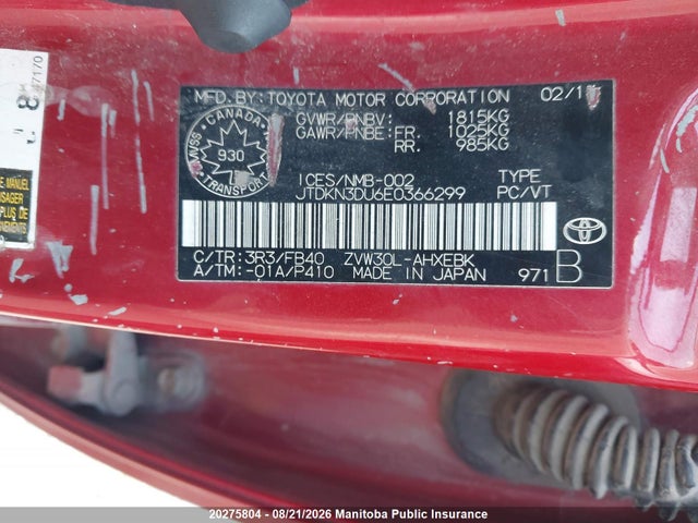 Toyota Prius 2014 JTDKN3DU6E0366299 Image 9
