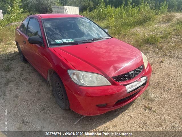 Aukcja sprzedaży 2005 Honda Civic Dx, vin: 1HGEM22215L808319, numer aukcji: 20275871