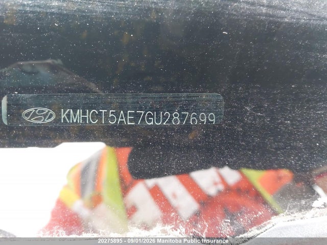20275895 :رقم المزاد ، KMHCT5AE7GU287699 vin ، 2016 Hyundai Accent Gl مزاد بيع