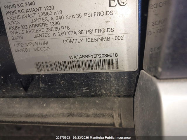 Продажа на аукционе авто 2023 Audi Q5 Komfort 40 2.0 Tfsi, vin: WA1ABBFY5P2039618, номер лота: 20275903
