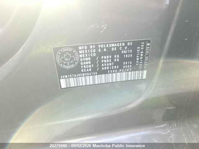 Volkswagen Jetta 2.0 2014 3VW1K7AJ0EM364144 Image 9