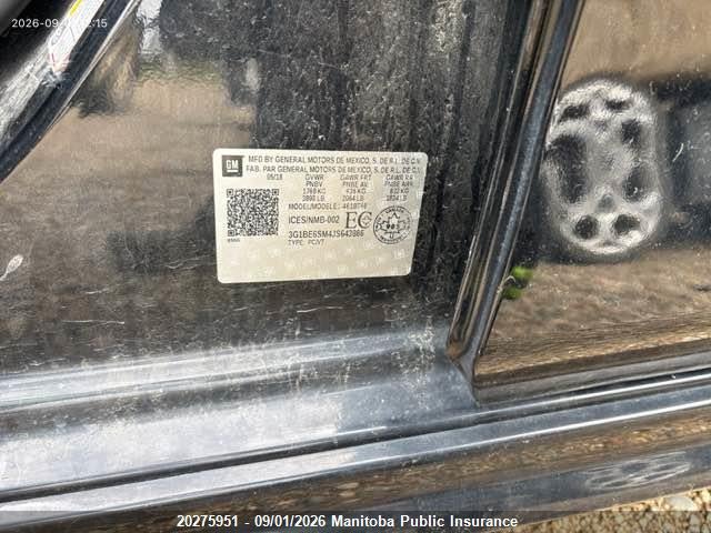 Chevrolet CRUZE LT 2018 3G1BE6SM4JS643886 Image 9