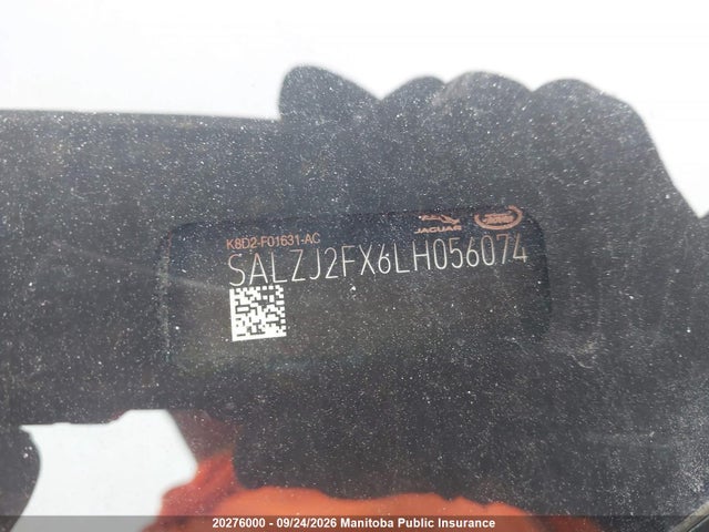 Продаж на аукціоні авто 2020 Land Rover Range Rover Evoque S P250, vin: SALZJ2FX6LH056074, номер лоту: 20276000
