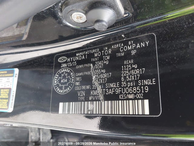 2015 Hyundai Tucson Gl მანქანა იყიდება აუქციონზე, vin: KM8JT3AF9FU068519, აუქციონის ნომერი: 20276009
