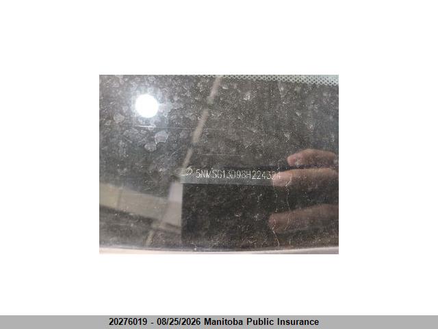 2008 Hyundai Santa Fe Gl მანქანა იყიდება აუქციონზე, vin: 5NMSG13D98H224324, აუქციონის ნომერი: 20276019