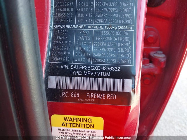 Aukcja sprzedaży 2013 Land Rover Lr2 Se, vin: SALFP2BGXDH336332, numer aukcji: 20276119