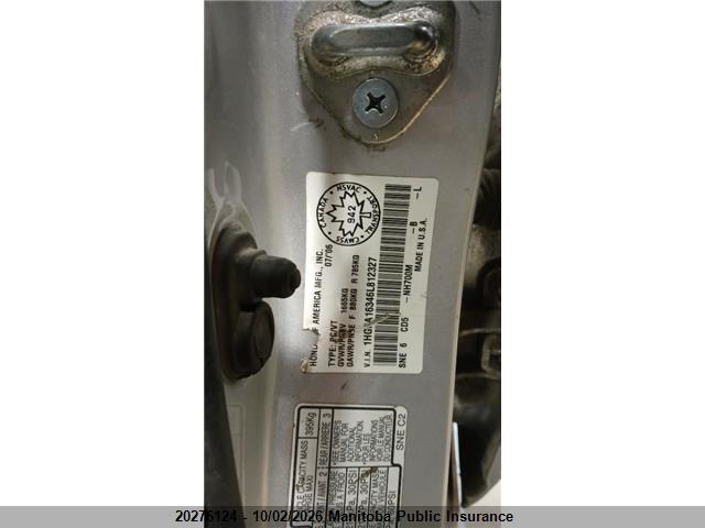 Aukcja sprzedaży 2006 Honda Civic Dx-g, vin: 1HGFA16346L812327, numer aukcji: 20276124