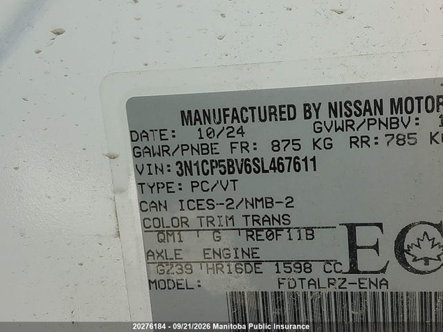 Nissan Kicks Play S 2025 3N1CP5BV6SL467611 Image 7