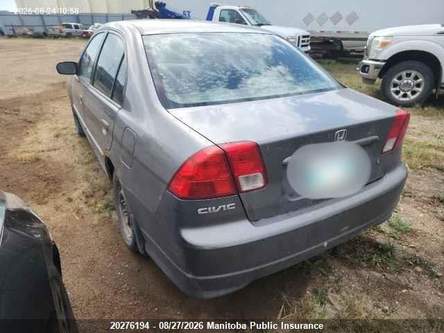 Продаж на аукціоні авто 2005 Honda Civic Lx-se, vin: 2HGES15605H020580, номер лоту: 20276194