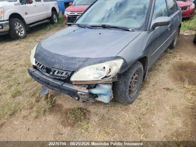 Продаж на аукціоні авто 2005 Honda Civic Lx-se, vin: 2HGES15605H020580, номер лоту: 20276194
