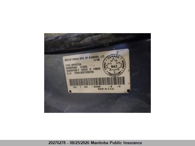 Продаж на аукціоні авто 2007 Honda Odyssey Ex, vin: 5FNRL38207B502735, номер лоту: 20276278