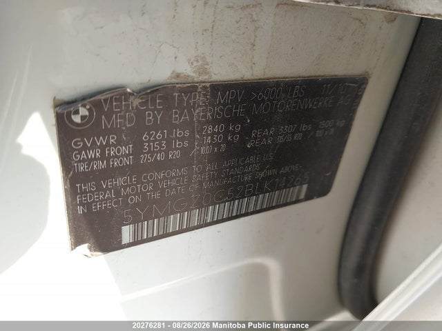 Продаж на аукціоні авто 2011 Bmw X6 M, vin: 5YMGZ0C52BLK14265, номер лоту: 20276281