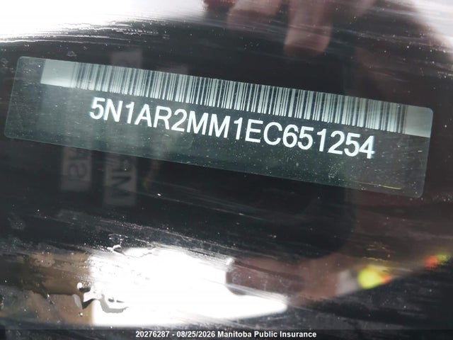 2014 Nissan Pathfinder S მანქანა იყიდება აუქციონზე, vin: 5N1AR2MM1EC651254, აუქციონის ნომერი: 20276287