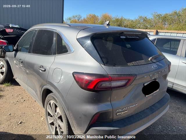 20276309 :رقم المزاد ، 1FMCU9JA6PUA26498 vin ، 2023 Ford Escape Platinum 2.0t مزاد بيع