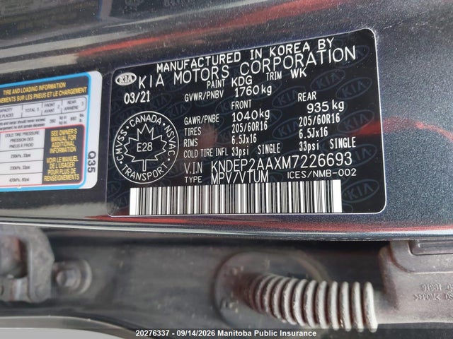 KIA Seltos Lx 2021 KNDEP2AAXM7226693 Image 9