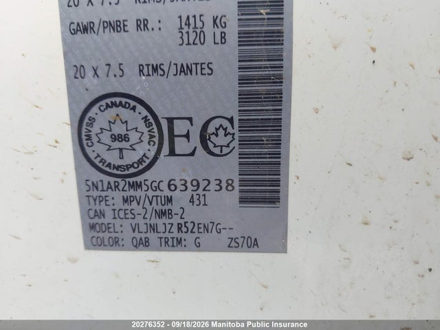 Nissan Pathfinder S 2016 5N1AR2MM5GC639238 Image 9