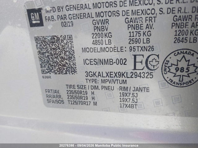Продаж на аукціоні авто 2019 Gmc Terrain Denali 2.0t, vin: 3GKALXEX9KL294325, номер лоту: 20276398