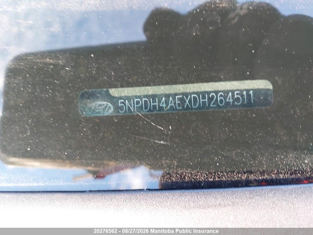 2013 Hyundai Elantra Gls მანქანა იყიდება აუქციონზე, vin: 5NPDH4AEXDH264511, აუქციონის ნომერი: 20276562