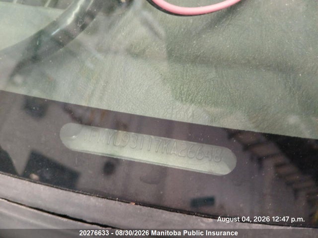 20276633 :رقم المزاد ، 1FMYU93117KA26648 vin ، 2007 Ford Escape Xlt V6 مزاد بيع