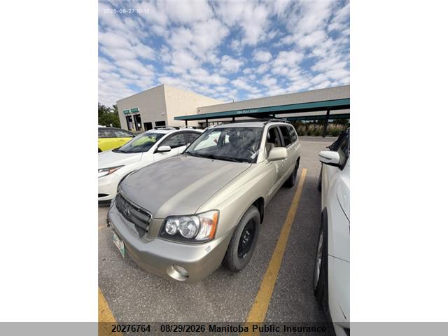 2003 Toyota Highlander V6 მანქანა იყიდება აუქციონზე, vin: JTEHF21A330106995, აუქციონის ნომერი: 20276764