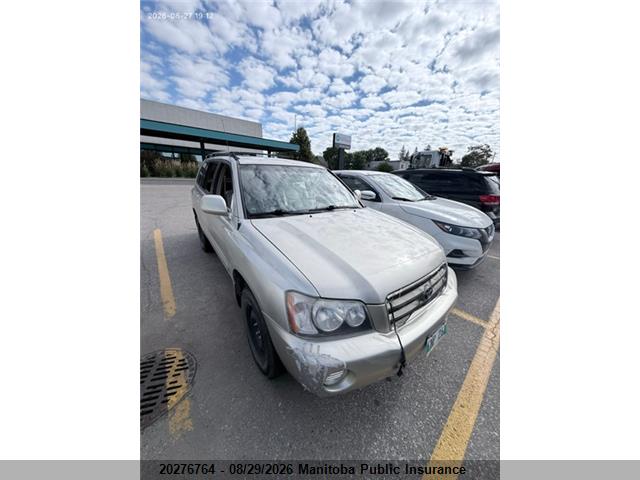 2003 Toyota Highlander V6 მანქანა იყიდება აუქციონზე, vin: JTEHF21A330106995, აუქციონის ნომერი: 20276764