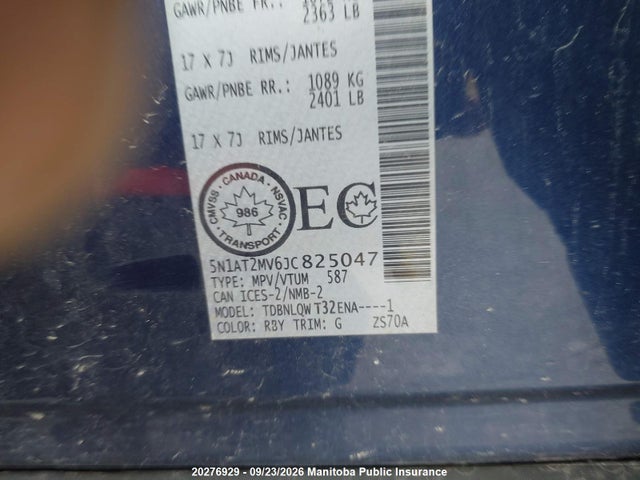 Nissan ROGUE SV 2018 5N1AT2MV6JC825047 Image 9
