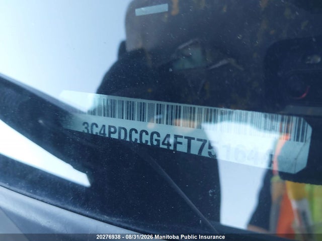 Aukcja sprzedaży 2015 Dodge Journey Sxt, vin: 3C4PDCCG4FT751644, numer aukcji: 20276938