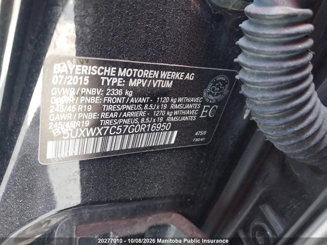 Продажа на аукционе авто 2016 Bmw X3 35i, vin: 5UXWX7C57G0R16950, номер лота: 20277010
