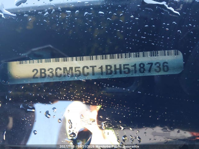 Продаж на аукціоні авто 2011 Dodge Charger R/t, vin: 2B3CM5CT1BH518736, номер лоту: 20277118