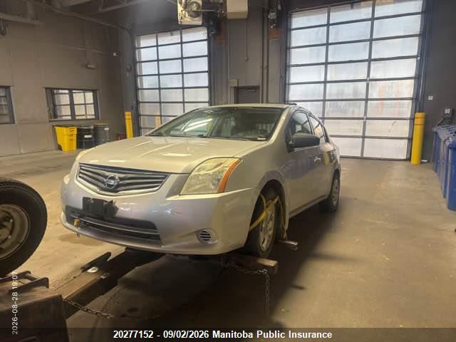 20277152 :رقم المزاد ، 3N1AB6AP9AL600827 vin ، 2010 Nissan Sentra 2.0 مزاد بيع