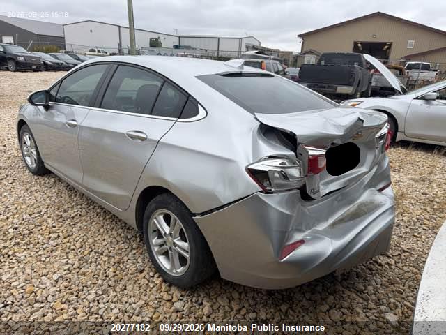 Aukcja sprzedaży 2017 Chevrolet Cruze Lt Turbo, vin: 3G1BE5SM1HS598457, numer aukcji: 20277182
