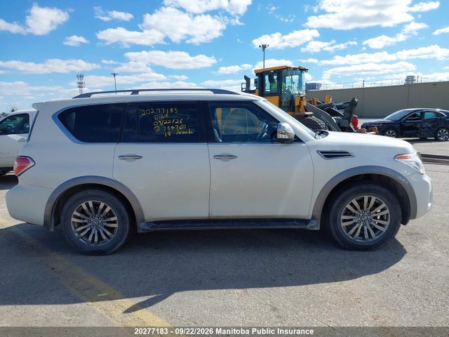 20277183 :رقم المزاد ، JN8AY2NE1J9734760 vin ، 2018 Nissan Armada Platinum مزاد بيع
