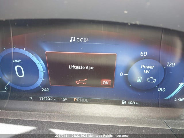 20277191 :رقم المزاد ، 1FMCU9DZ3NUA74927 vin ، 2022 Ford Escape Titanium Hybrid مزاد بيع