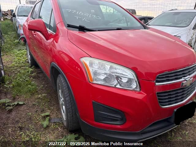 20277222 :رقم المزاد ، 3GNCJRSB8FL205453 vin ، 2015 Chevrolet Trax Lt مزاد بيع