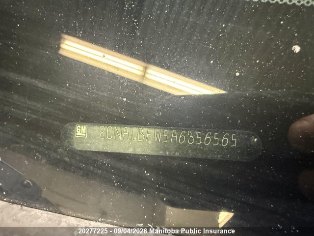 20277225 :رقم المزاد ، 2CNALBEW5A6356565 vin ، 2010 Chevrolet Equinox Ls مزاد بيع