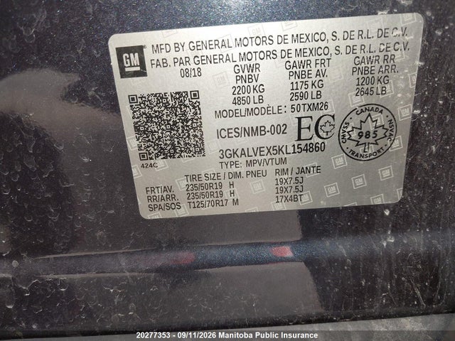 GMC Terrain Slt 2.0t 2019 3GKALVEX5KL154860 Image 8