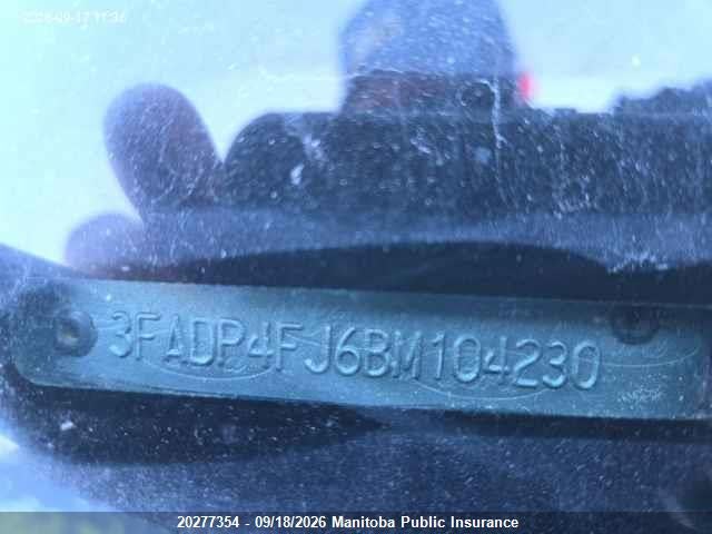 20277354 :رقم المزاد ، 3FADP4FJ6BM104230 vin ، 2011 Ford Fiesta Ses مزاد بيع