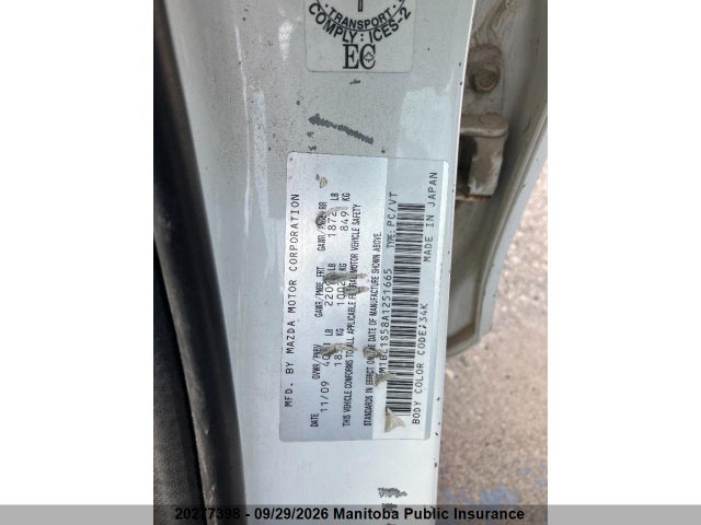 20277398 :رقم المزاد ، JM1BL1S58A1251665 vin ، 2010 Mazda 3 Mazda Gt مزاد بيع