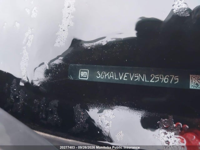 Aukcja sprzedaży 2022 Gmc Terrain Slt, vin: 3GKALVEV5NL259675, numer aukcji: 20277403