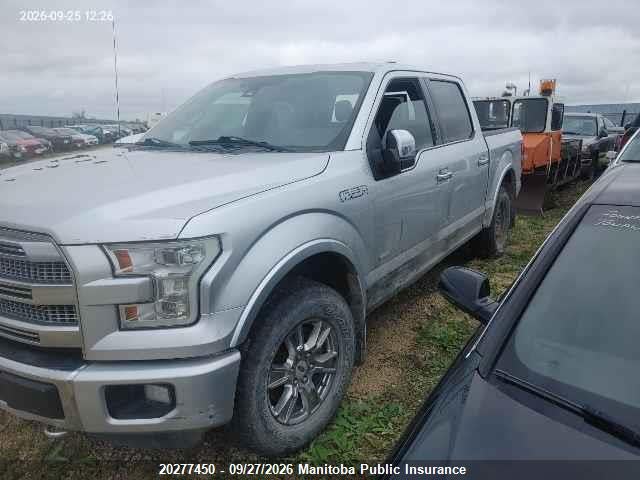 Продаж на аукціоні авто 2015 Ford F150 Platinum Supercrew, vin: 1FTEW1EG4FFA31841, номер лоту: 20277450