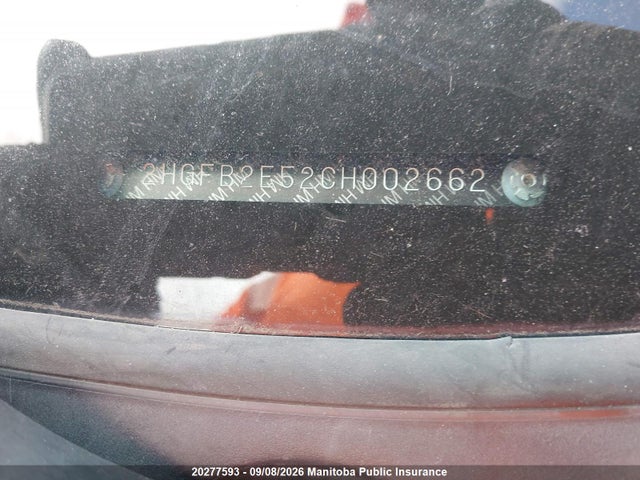 Aukcja sprzedaży 2012 Honda Civic Ex, vin: 2HGFB2E52CH002662, numer aukcji: 20277593