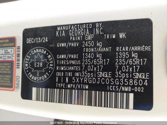 KIA SORENTO LX 2025 5XYRGDJC0SG358604 Image 9