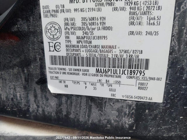 Ford Ecosport Se 2018 MAJ6P1UL1JC189795 Image 8