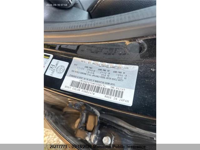 Aukcja sprzedaży 2021 Mazda Cx-3 Gs, vin: JM1DKFD7XM1508174, numer aukcji: 20277771