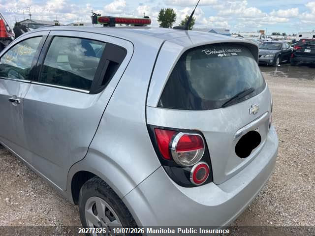 2013 Chevrolet Sonic Lt მანქანა იყიდება აუქციონზე, vin: 1G1JC6EH5D4205088, აუქციონის ნომერი: 20277826